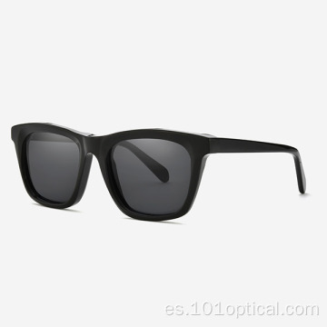 Gafas de sol cuadradas de acetato con bisagra mejorada para mujer